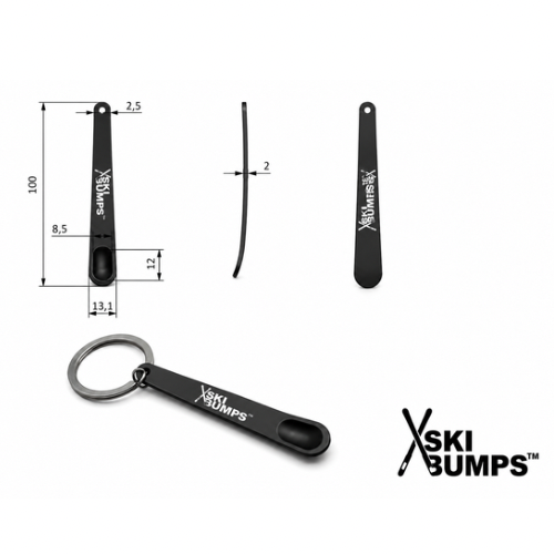 Ski Bumps Powder Scoop Keychain
